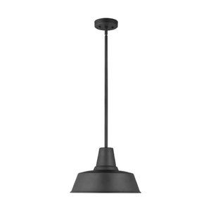 Generation Light  Barn Light 14 in. 1-Light Matte Black Exterior Outdoor Pendant